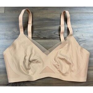Honeylove Crossover Wireless Bra Size Small Sand Beige Nude No Pads